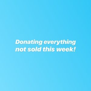 Donating and closing closet this week!